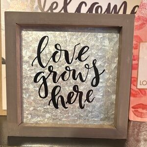 Love Grows Here Framed Wall Art